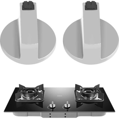 2 PCS 6MM Bouton de Commande Universel pour Fours, Alliage de Zinc Bouton Cuisinière Angle Droit, Bouton Argent pour Toutes Marques de Fours, cuisinières et plaques de Cuisson (1/4)