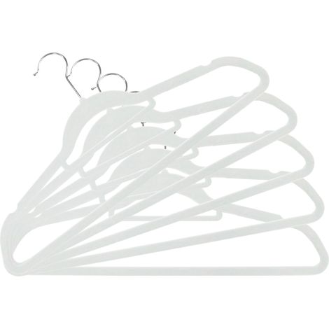 Maxi-Samtkleiderbügel, 5er-Set – grau