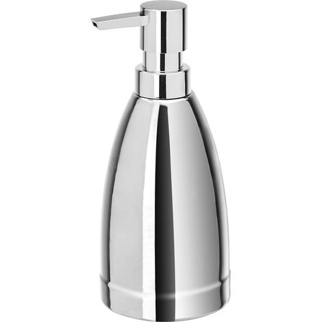 Dispenser Sapone in Ceramica Effetto Cromato da Appoggio Krom (1/4)