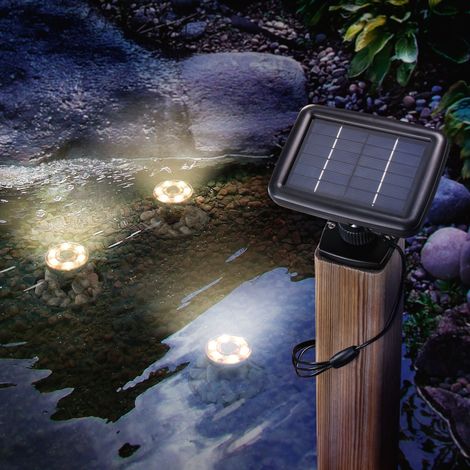 esotec Solar Unterwasserleuchten Splash 3er Set warmweiß IP68 outdoor 102149 (1/5)
