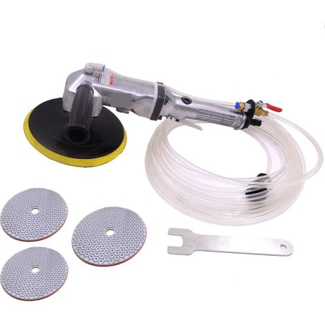Polisseuse à air for carrelage en métal, Pierre Humide, marbre, Granit, 7 po, d'alimentation en Eau pneumatique à Main(SET3) (1/4)