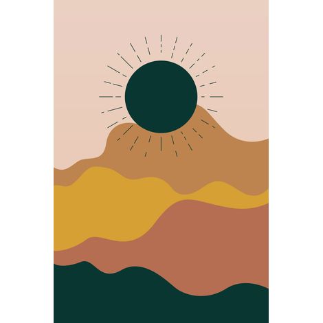 Papier peint panoramique - Soleil Boho - 130 cm x 195 cm (1/2)