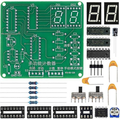 Kit DIY de compteur et soudure pour formation électronique, assemblage et débogage de circuits (1/5)