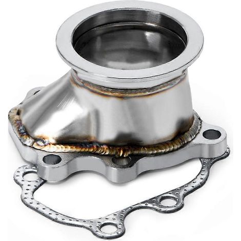 Adaptateur en acier inoxydable pour tuyau de descente turbo T25 T28 GT25 GT28 2,5 pouces 63 mm à bride de serrage en V PQY4833 (1/5)