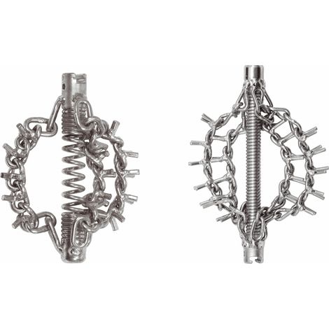 KS Tools Têtes spéciales à chaînes avec pointes, 4 chaînes Ø45mm, pour spirales 22 mm
