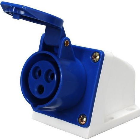 Prise industrielle monobloc 3 broches 220V-240V étanche IP44 2P+E 16A-13592mm (1/5)