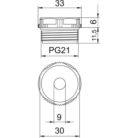 OBO Bettermann Einschraubnippel 90 PG21 DSMB