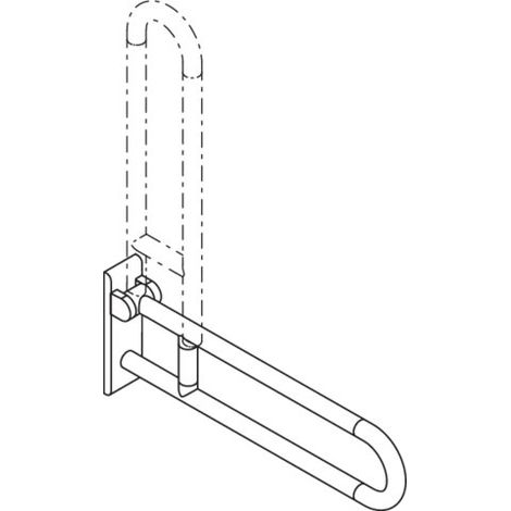 HEWI 801.50B210 97 poignée rabattable d’appui Ser 801, mat (1/2)