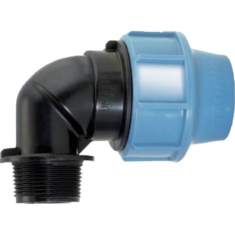 Gomito a 90° con derivazione Maschio in polipropilene per irrigazione e giardinaggio PN 16 Bar -Ø 20 X 1/2"