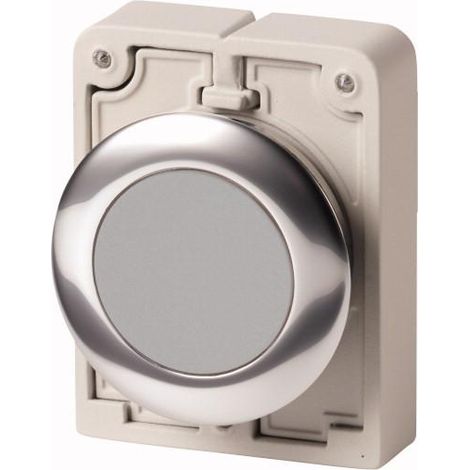 Bouton poussoir 30mm flush a rappel gris sans inscription EATON M30C-FD-GR