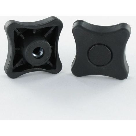 Ecrou VOLANT nylon noir M5-1 pièce