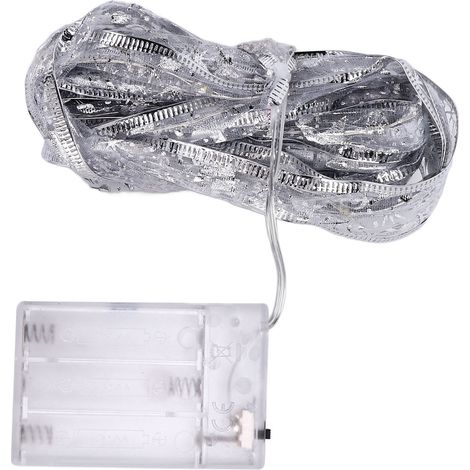 Ruban LED de Noël 13,12 pi étanche, déco sapin lumineuse argentée multicolore (1/5)