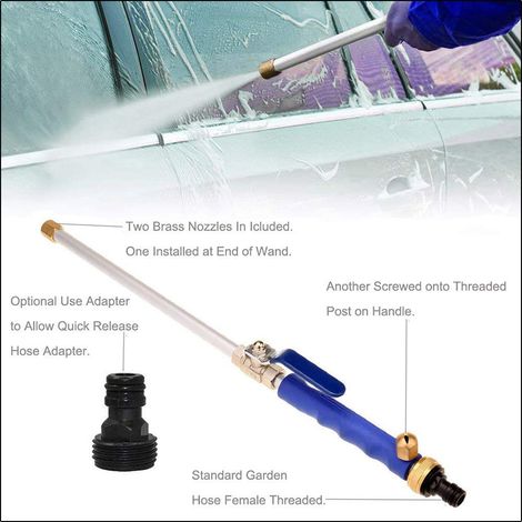 Pistolet à eau haute pression pour voiture, nettoyeur de jardin, tuyau d'arrosage, lance, buse, outil d'arrosage (1/4)