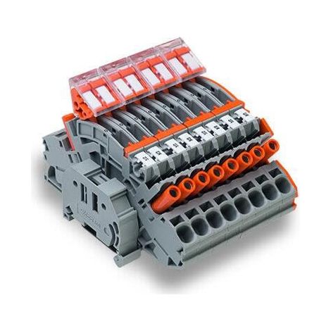 BLOC DE BORNES POUR CIRCUIT CONVERTISSEUR DE COURANT - 6,00 MM² - MULTICOLORE WAGO 2007-8877