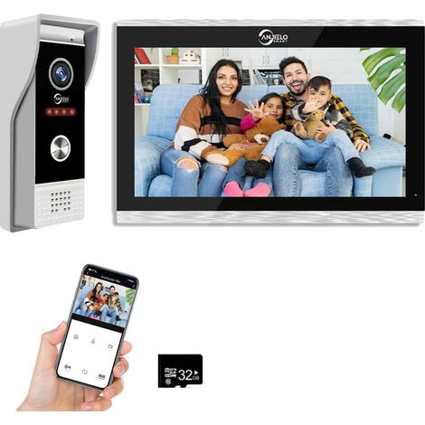 1080P Video Doorbell Camera with 10-inch Touchscreen Video Doorbell Intercom, Infrared Night Vision PIR Motion Detection Automatic Recording Support
