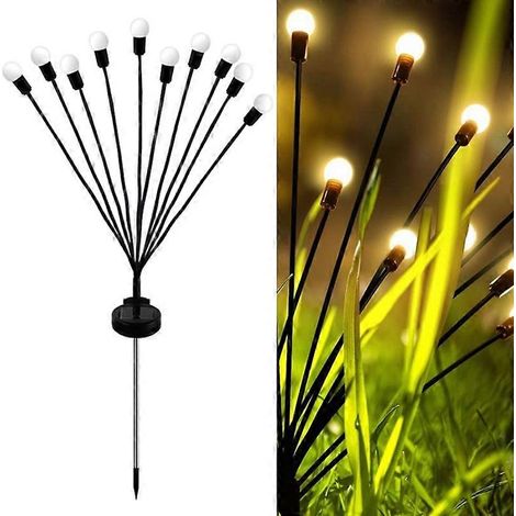 2 guirlandes lumineuses solaires lucioles pour Noël, jardin extérieur, étanches, pelouse, non spécifiées-AquaForge