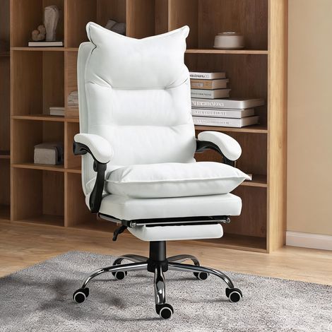 Chaise de bureau en plastique similicuir métal 66 x 72 x 130 cm (1/5)