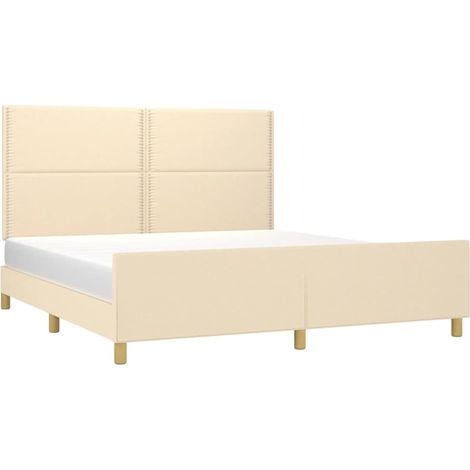 Giroletto senza Materasso Crema 180x200 cm in Tessuto vidaXL (1/4)