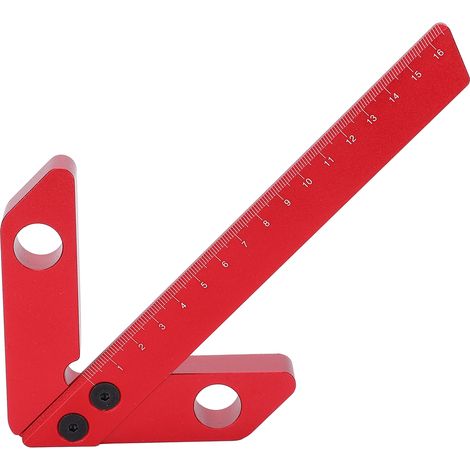 Équerre à angle droit 45/90 degrés pour centrage précis, règle de mesure en bois outil de menuiserie