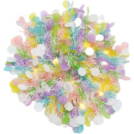 Guirlande de Pâques en 3 parties pour cheminée, guirlande de paillettes multicolores, décorations à suspendre, décorations pour sapin de Pâques, décoration murale (1/5)