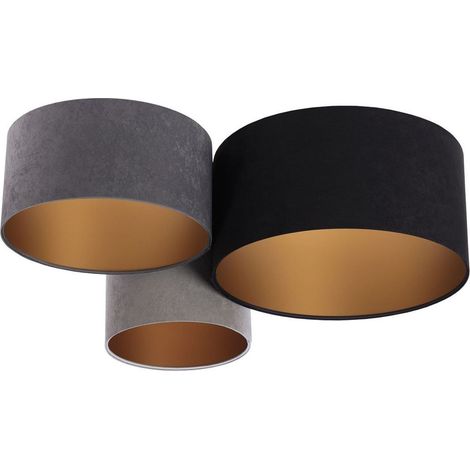 Plafonnier trio 080-02-053 - Gris, noir, gris, or (1/5)