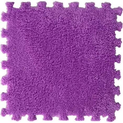 Tapis de Jeu en Mousse - Tapis Shaggy Doux de Sol - Puzzle pour bb Enfants Chambre - Violet TAPIS D'EVEIL (1/4)