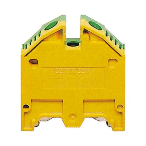 Bloc de jonction de mise à la terre Omega, 2 voies , raccordement A visser, 2.5  25 mm², Vert/Jaune