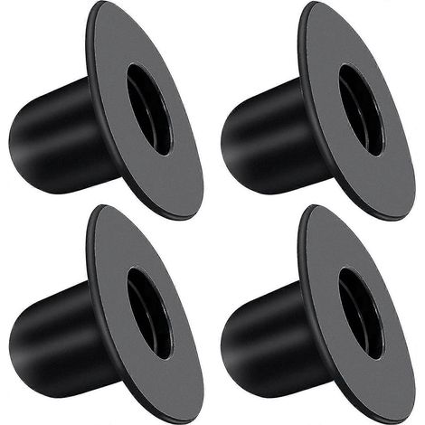Bouchons muraux de rechange pour piscines enterrées, filtres, pompes et crépines (noirs) - Lot de 4 (1/5)