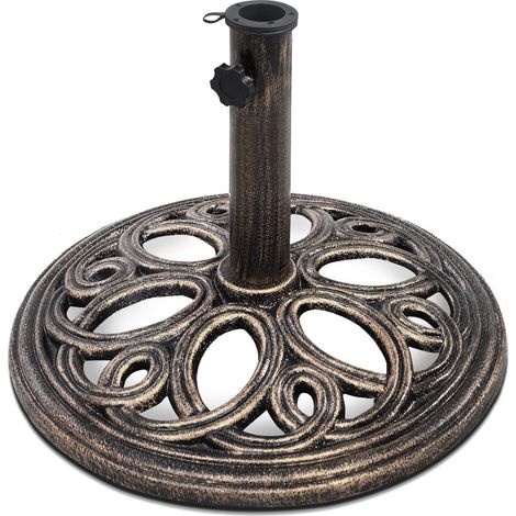 Soporte para sombrilla soporte estable para sombrilla de hierro fundido resistente para postes de 38 mm a 48 mm