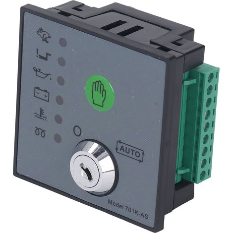 Generatorsteuerung mit manueller und automatischer Startfunktion, Not-Aus-Funktion, LED-Fehleranzeige und Tasten (DC 8–35 V) (1/5)