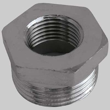 RIDUZIONE MASCHIO/FEMMINA OTTONE CROMATA - 3/4 x 1/2