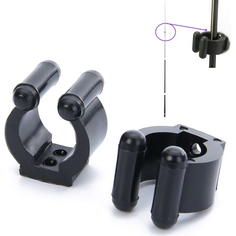 2 pièces, Pince, de montage mural pour queue, support de rangement pour canne à poisson, Clips en plastique, pince pour queue (S) (1/4)