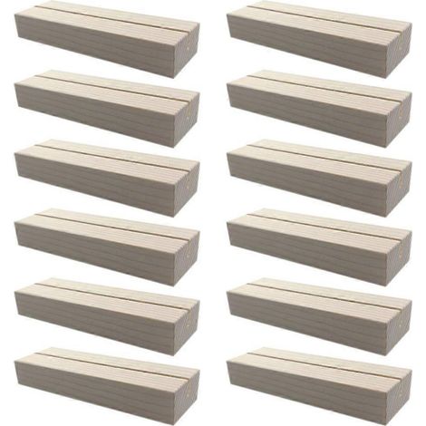 Lot de 12 Porte-cartes en Bois pour Présentation de Photos et Décoration, Support pour Cartes Postales (1/4)