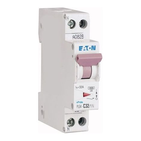 Interruttore modulare Eaton 1P N 32 ampere viola