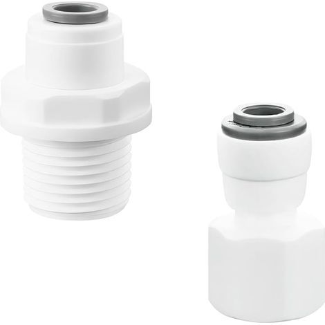 1 Pièces 1/4" Poussée en Rapide Connecteur to 3/8" Femelle/Mâle Raccord Fileté, Purificateur D'eau Accessoires, Connecteur de Tuyau (1/5)
