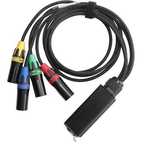 paire de connecteurs XLR 4 canaux 3 broches pour réseau multiple, connexion scène et studio-- (1/4)