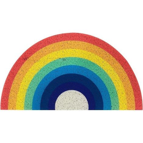 Tapis De Bain rayé en Couleurs DemiRond Microfibres 40x80cm Antidérapant Et Absorbant pour Baignoire,Douche,Salle de Bain,Cuisine,Entrée,Chambre Lavable (1/3)