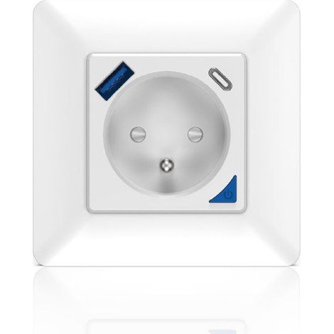Integrierte Steckdose innen - KYF - Wifi - Mit Energiemesser + USB- und USB-C-Steckdose (1/3)
