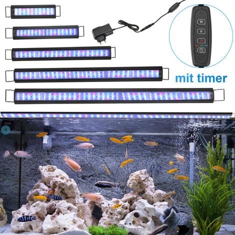 Randaco Éclairage Aquarium LED 64-90cm - 28W - Pour Poisson Plantes Aquatiques - Étanche IP67