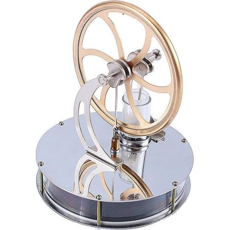 Einzigartiges Kaffeetimer-Dampfmaschinenmodell zur Wärmeenergieumwandlung und als Puzzlespielzeug, elegantes Design mit reibungsarmem Kolben für Bildung und Wissenschaft