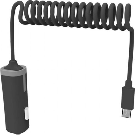 CARICABATTERIE AUTO MICRO USB 1.8M - 2.4 AMP