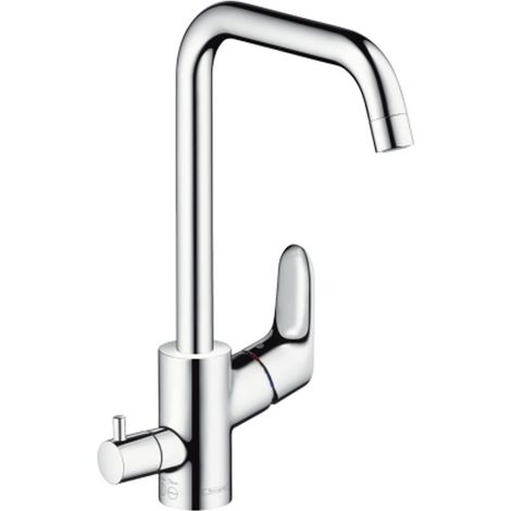 Hansgrohe HG Grifo de fregadero 260 Focus M41 válvula de corte de aparatos 1jet cromo, 31823000