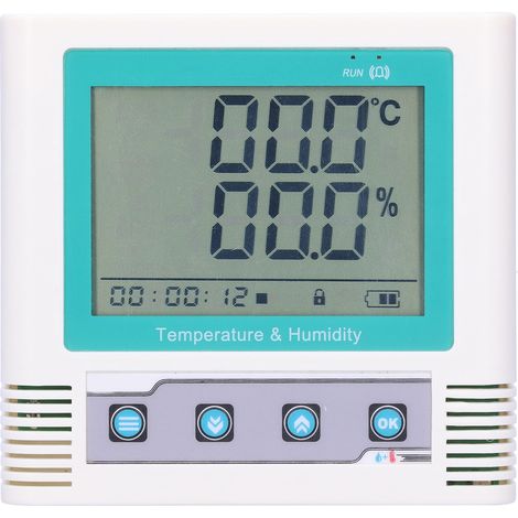 Temperatur- und Feuchtigkeitsdatenlogger, USB-Anschluss, eingebauter Rekorder, LCD-Anzeige, Sensor, DC 5V (208W Gruppendaten) (1/5)