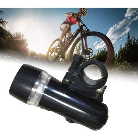Luz para bicicleta con 5 LED, luz de señalización y faro delantero ultrabrillante, fabricada en plástico negro, apta para uso nocturno. (1/3)