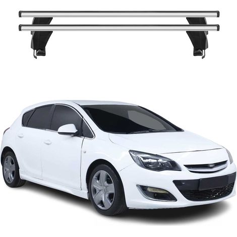 OMAC Dachträger Querträger Alu für Opel Astra J 2009-2015 – Abschließbar – T-Nut – City-Crash-getestet – Max. 50 kg Silber (1/5)