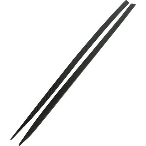 Paire de bandes décoratives en fibre de carbone noir brillant pour pare-brise arrière, pièces de rechange Kia Stinger 2018-2023 (1/5)