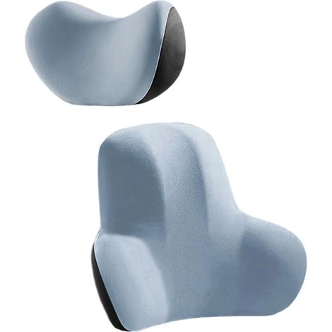 Coussin lombaire et appuie-tête de voiture en mousse à mémoire de forme avec sangle réglable pour la conduite ergonomique (1/5)