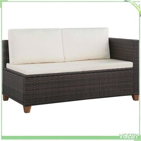 Salon de jardin 4 pcs - FAFEICY - 44108 - Résine tressée résistante - Structure acier enduit de poudre - Coussins épais déhoussables (1/5)