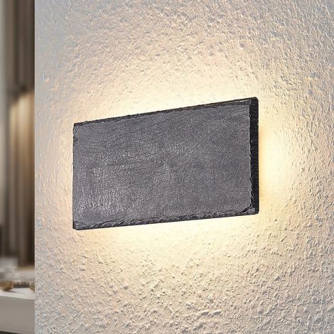 [NEUWERTIG] B-Ware Lindby Peetu Led Wandleuchte Schiefer Wandleuchte Wandlampe Wandlicht Lampe Led