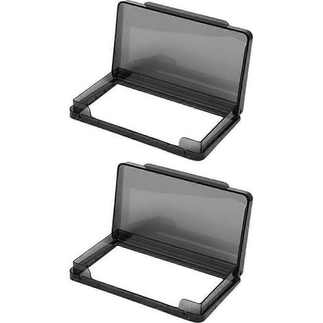 Set mit 2 wasserdichten Steckdosenabdeckungen für zweipolige Wandschalter – 20,2 x 12 cm – Schwarz (1/4)